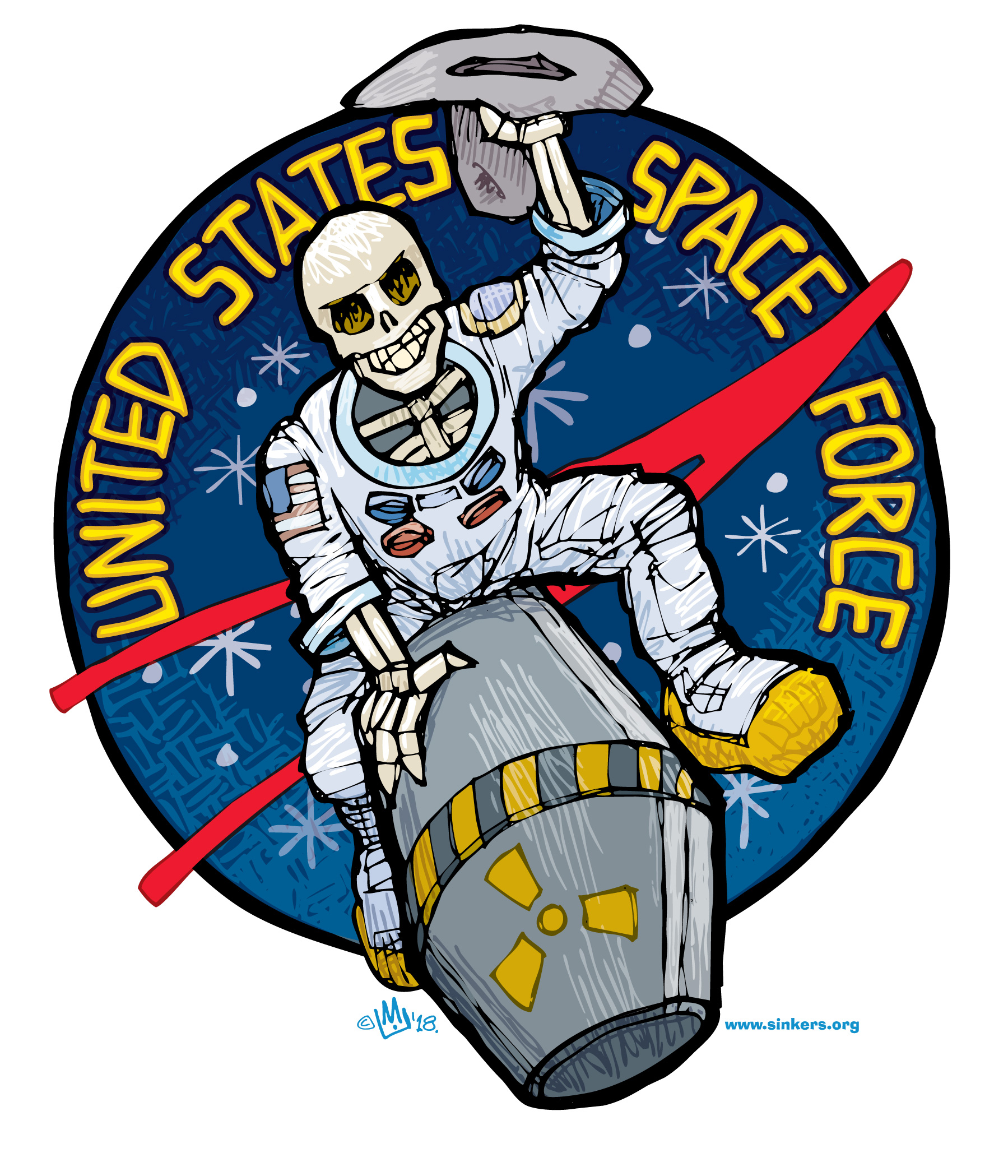Mike Flugennock: Political Cartoons » Archive » Proposed US Space Force Logo1799 x 2098